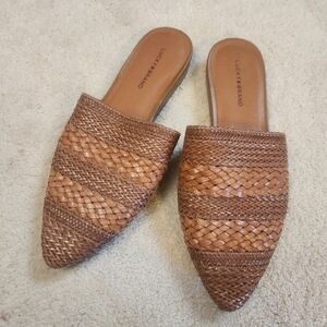 Lucky Brand Woven Pointed Mules